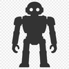 Robot silhouette in vector format suitable for cutting machines and laser engraving.