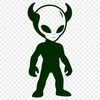 A sci-fi style illustration of an extraterrestrial being, designed as a vector graphic for commercial or personal use.