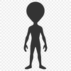 A futuristic alien character in a sci-fi setting, designed as a vector graphic for commercial and personal use.