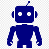 A futuristic robot design in a single SVG file suitable for commercial use.