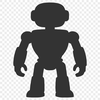 Robot design with clean lines and geometric shapes suitable for cutting or engraving.