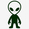 Alien character designed for sci-fi illustrations, created as a vector file for flexible commercial use.