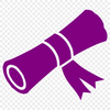 Scroll graphic with curved shape and rolled edges, designed as a vector art.