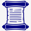A digital vector illustration of a graduation scroll with diploma paper texture.