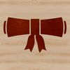 A traditional paper scroll with a rope handle, suitable for graduation ceremonies or academic achievements.