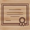 Illustrative scroll with decorative elements for graduation ceremonies or award presentations.