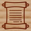 A traditional scroll with rolled paper, symbolizing achievement and accomplishment.