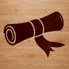 A traditional academic scroll with a parchment-like texture, suitable for graduation and diploma designs.