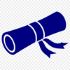 A paper scroll with a traditional graduation diploma design, suitable for cutting out with a Cricut or laser cutter.