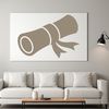 A scroll-shaped vector graphic made up of folded paper elements.