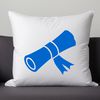A detailed vector illustration of a traditional graduation scroll with embossed details.