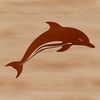 Vibrant Ocean Companion A stylized illustration of a dolphin in the ocean, suitable for various digital and craft projects.