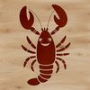 Underwater Delight Lobster Illustration SVG illustration of a lobster, a marine animal commonly found in the ocean.