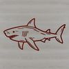 Illustrated shark sea creature vector art design