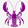 Free Vector Art Lobster Design A digital illustration of a sea creature, specifically a lobster, created as a vector graphic.