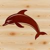 Marine Mammal Graphic An SVG graphic depicting a wild marine mammal with a curved dorsal fin.