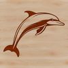 Fin-tastic Dolphin SVG Clip Art Illustration of a wild dolphin in the ocean, suitable for vector art design.