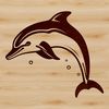 Dolphin Clip Art for Digital Design Projects A cartoon dolphin illustration in a vector format, suitable for digital design projects.