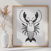 Lobster Graphic An illustration of a lobster, a common sea creature found in oceans worldwide.