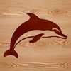 Underwater Friend Vector Art A stylized illustration of a dolphin in its natural habitat, suitable for vector graphic design.