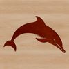 Delicate Dolphin Anatomy Illustration A detailed illustration of a dolphin in the ocean, highlighting its anatomy as a wild sea creature.