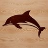 Free Dolphin Clipart Illustration A digital illustration of a dolphin in the ocean, showcasing its distinctive body shape and dorsal fin.