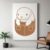 Underwater Wildlife Vector A vector illustration of a manatee in a natural aquatic environment.