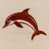 Vector Dolphin Illustration A vector illustration of a dolphin, showcasing its sleek body and dorsal fin.