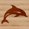 Oceanic Marine Mammal SVG Art A detailed illustration of a dolphin in the ocean, designed as vector art for various uses.