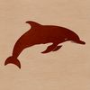 A detailed illustration of a dolphin swimming in the ocean, suitable for vector art and cutting machine projects.