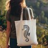 Underwater Creature SVG Design A stylized illustration of a seahorse, suitable for vector design and cutting machine applications.