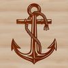 Anchor on the dock, ready for a cruise, vector illustration of a nautical anchor.