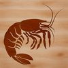Shrimp Illustration A simple illustration of a shrimp, featuring its distinctive body shape and claws.