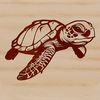 Realistic Sea Turtle SVG Clip Art An SVG vector design featuring a realistic depiction of a sea creature often found in seaside environments.