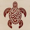 Illustrated Sea Turtle in Coastal Habitat A detailed illustration of a sea turtle in its natural habitat, suitable for use as clip art or vector design.