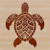 Decorative Vector Sea Turtle Design A sea turtle illustration featuring ornate details, suitable for printing or using in vector design.