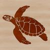 Wildlife Illustration - Sea Turtle in Natural Habitat A detailed illustration of a sea turtle in its natural habitat, suitable for use in various design projects.