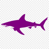A detailed illustration of a shark, suitable for cutting or engraving.