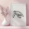 Sea Turtle Vector Drawing In PNG & SVG - Free Digital Download