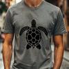 Artistic Sea Turtle In SVG, PNG, PDF And DXF File Formats - Free