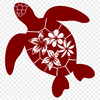 Floral Sea Turtle PNG