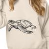 Artistic Sea Turtle Template In SVG For Free Download