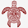 Artistic Sea Turtle Stencil