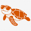 Creative Sea Turtle Wearing Sunglasses PDF