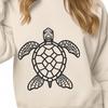 Beautiful Sea Turtle Stencil - Free PNG