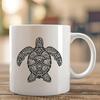 Artistic Sea Turtle In SVG & PNG