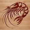 Shrimp Clip Art Free Download A detailed illustration of a shrimp with intricate details, suitable for vector graphics and cutting machine designs.