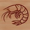 Edible Seafood Illustration A small, edible crustacean commonly used as seafood.