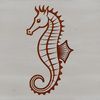 Swimsome Sea Creature Vector Art A colorful illustration of a seahorse swimming in the ocean, suitable for vector design projects.