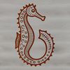 Beautiful Vector Seahorse Design A vector illustration of a seahorse swimming in the ocean, suitable for digital design projects.